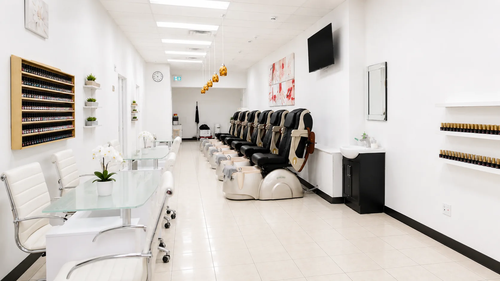 Bright manicure and pedicure studio at Ann’s Nail Spa